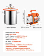 Вакуумна камера с помпа RS-1, 99 л/мин