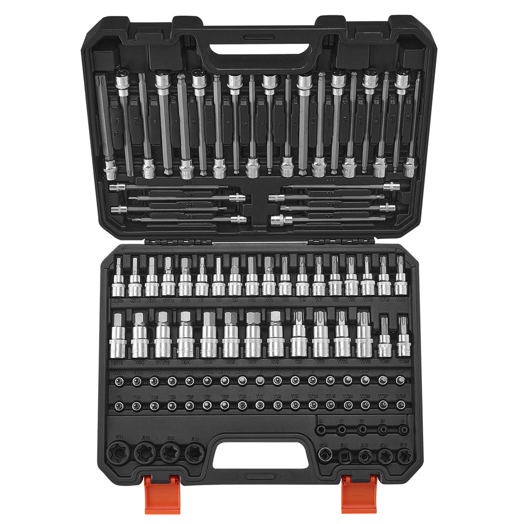 Комплект вложки и битове HEX/TORX, 107 части