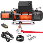 Електрическа лебедка с тяга 6,12 т, 12 V, въже 24,38 м