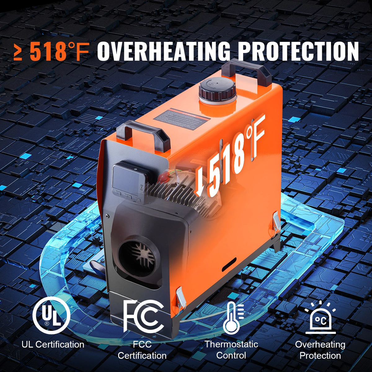 Дизелов въздушен отоплител 12 V с дистанционно