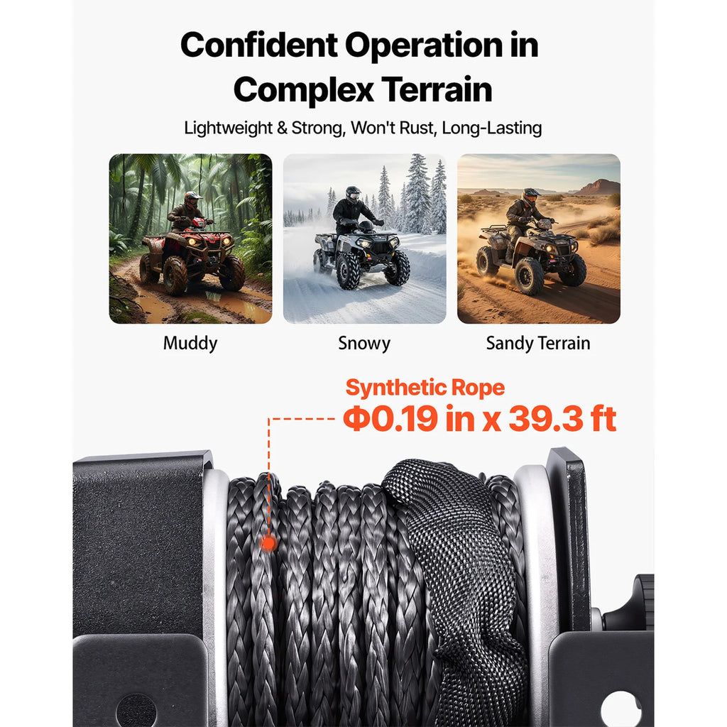 Лебедка за ATV 12 V, тягово усилие 1,13 или 1,58 т