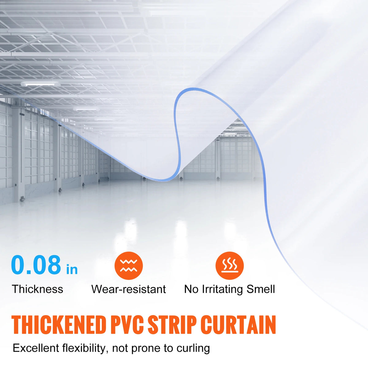 Прозрачна PVC лента на ролка за лентови завеси