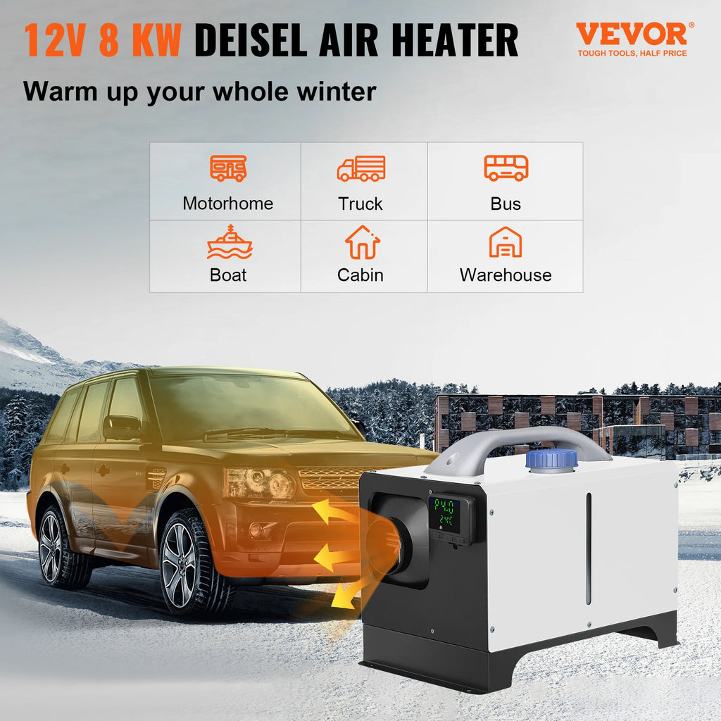Дизелов отоплител 12 V, клас 8 kW, с LCD управление