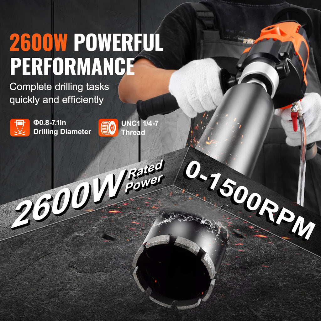 Машина за диамантено пробиване, 2 000 или 2 600 W