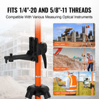 Статив за лазерен нивелир с резби 1/4″ и 5/8″