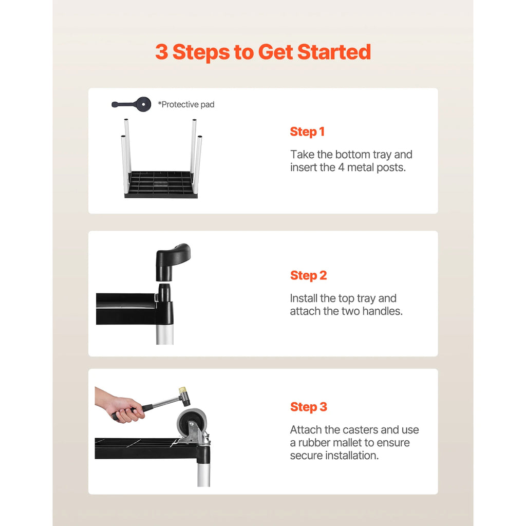 Помощна количка SYTCSS09, 2 нива, до 136 кг