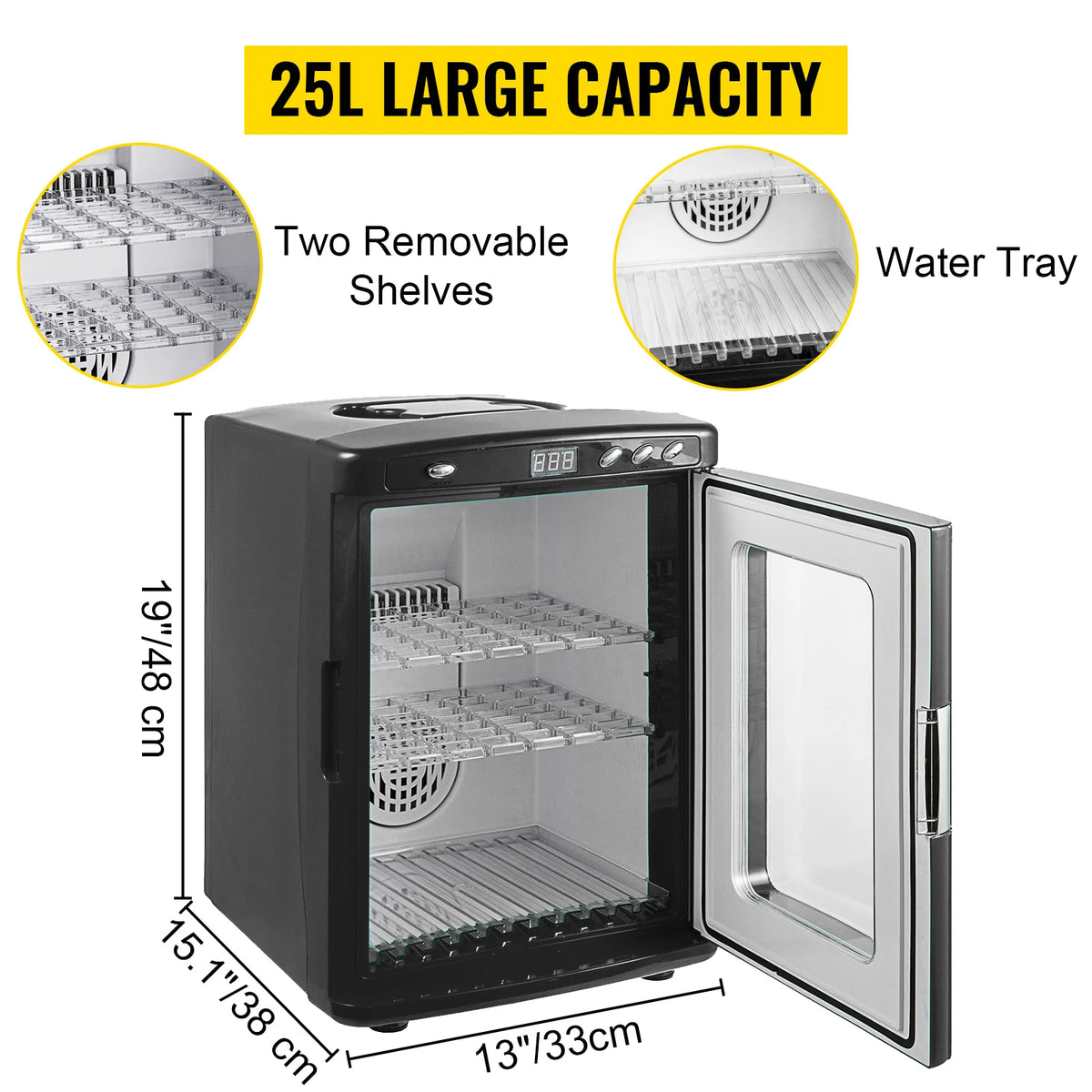Инкубатор за влечуги 25 л, 5–60 °C, 110 V/12 V
