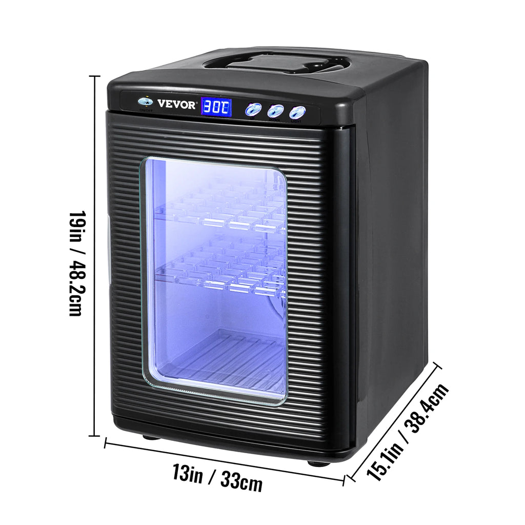 Инкубатор за влечуги 25 л, 5–60 °C, 110 V/12 V