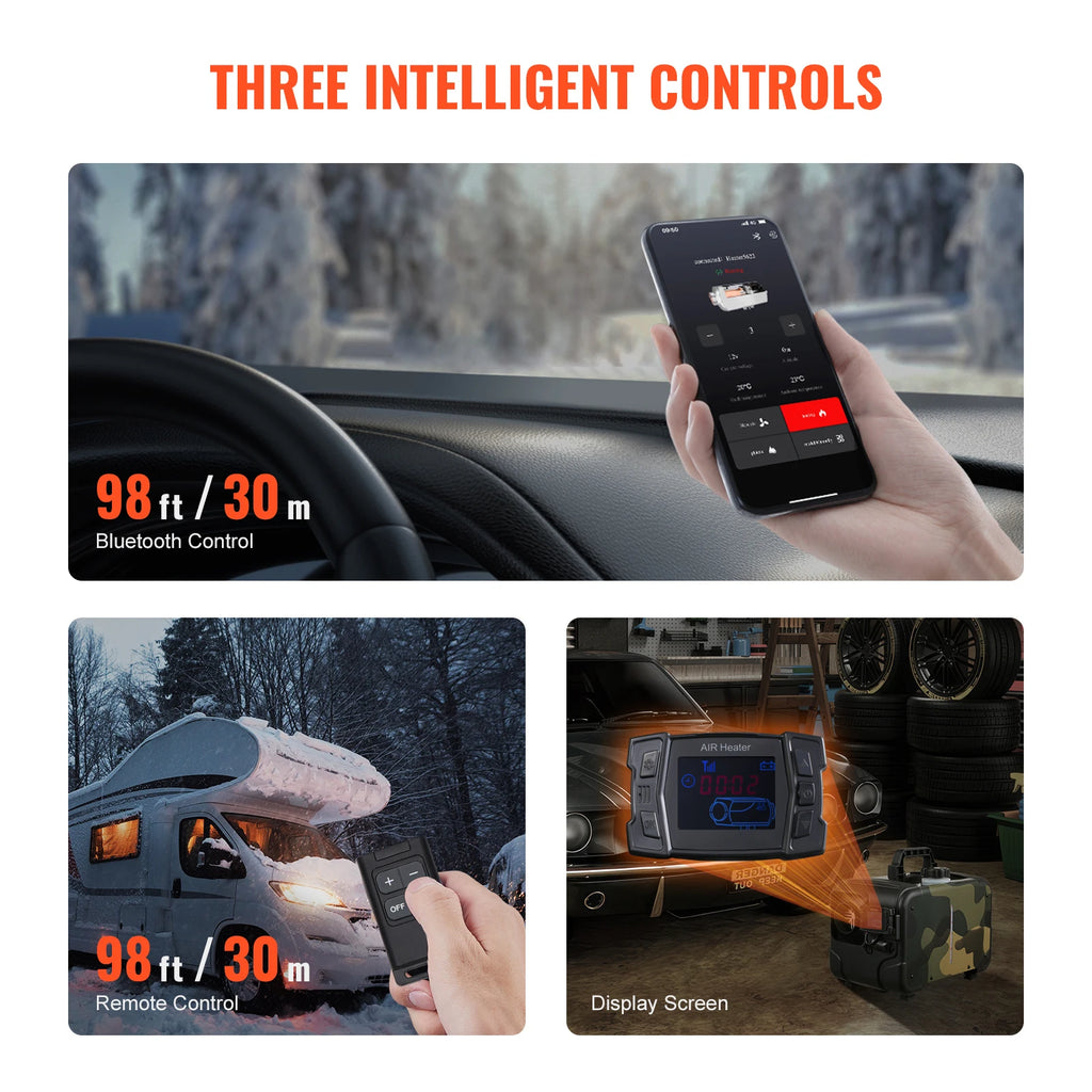 Дизелов отоплител 12/24 V с Bluetooth и CO сигнализация