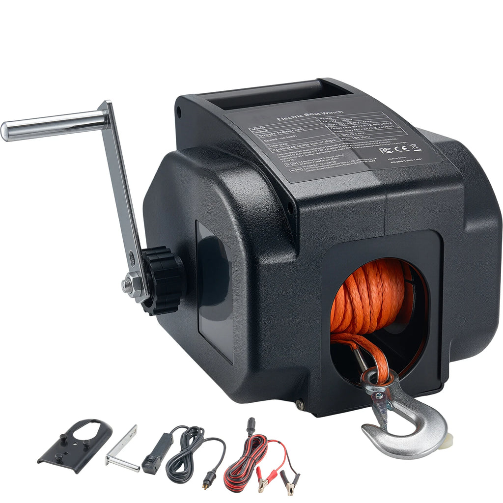 Електрическа лебедка за лодка 12 V, до 907 кг