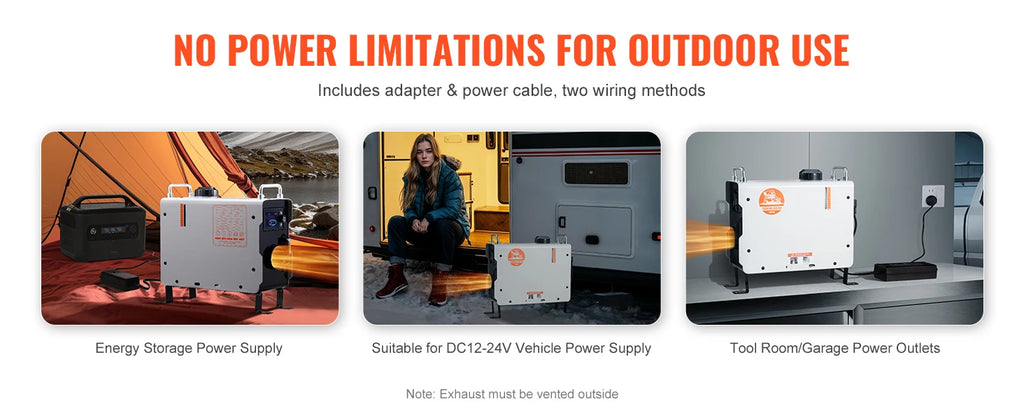 Дизелов отоплител 2 kW с управление, 12–24 V
