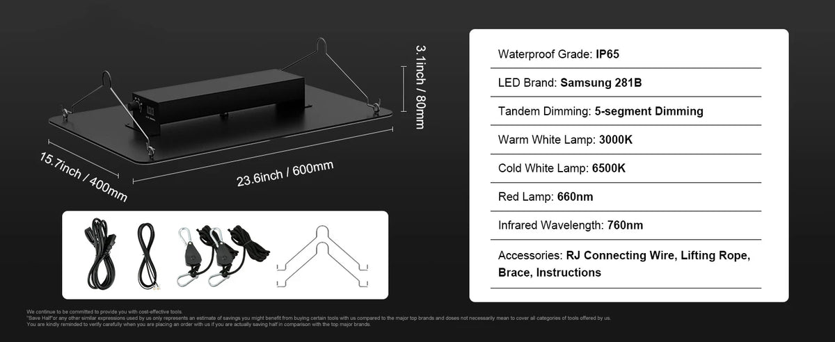 LED осветление за растения, 150, 200 или 300 W