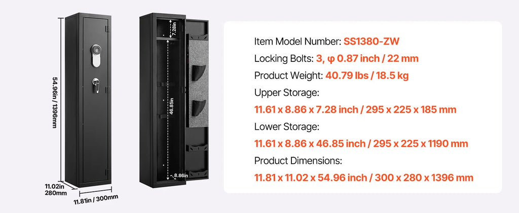 Метален шкаф за оръжие с кодова клавиатура