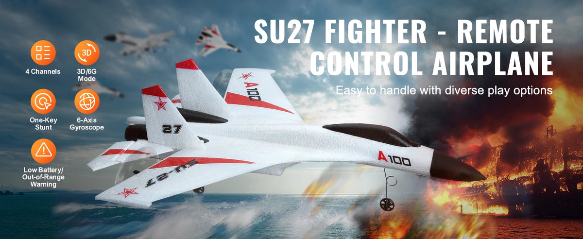 Радиоуправляем самолет SU27 A100, 2,4 GHz
