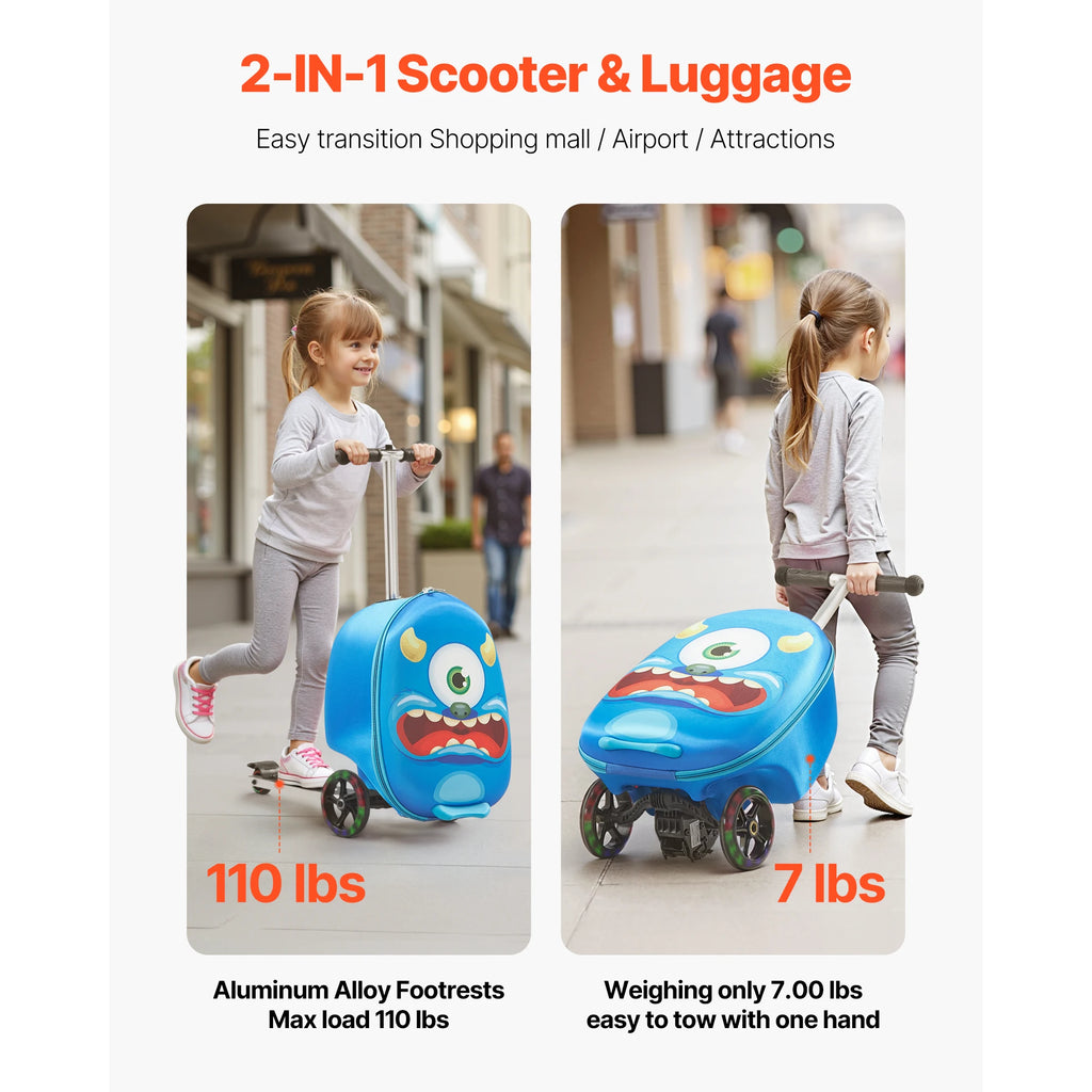 Детски куфар тротинетка, 20 л