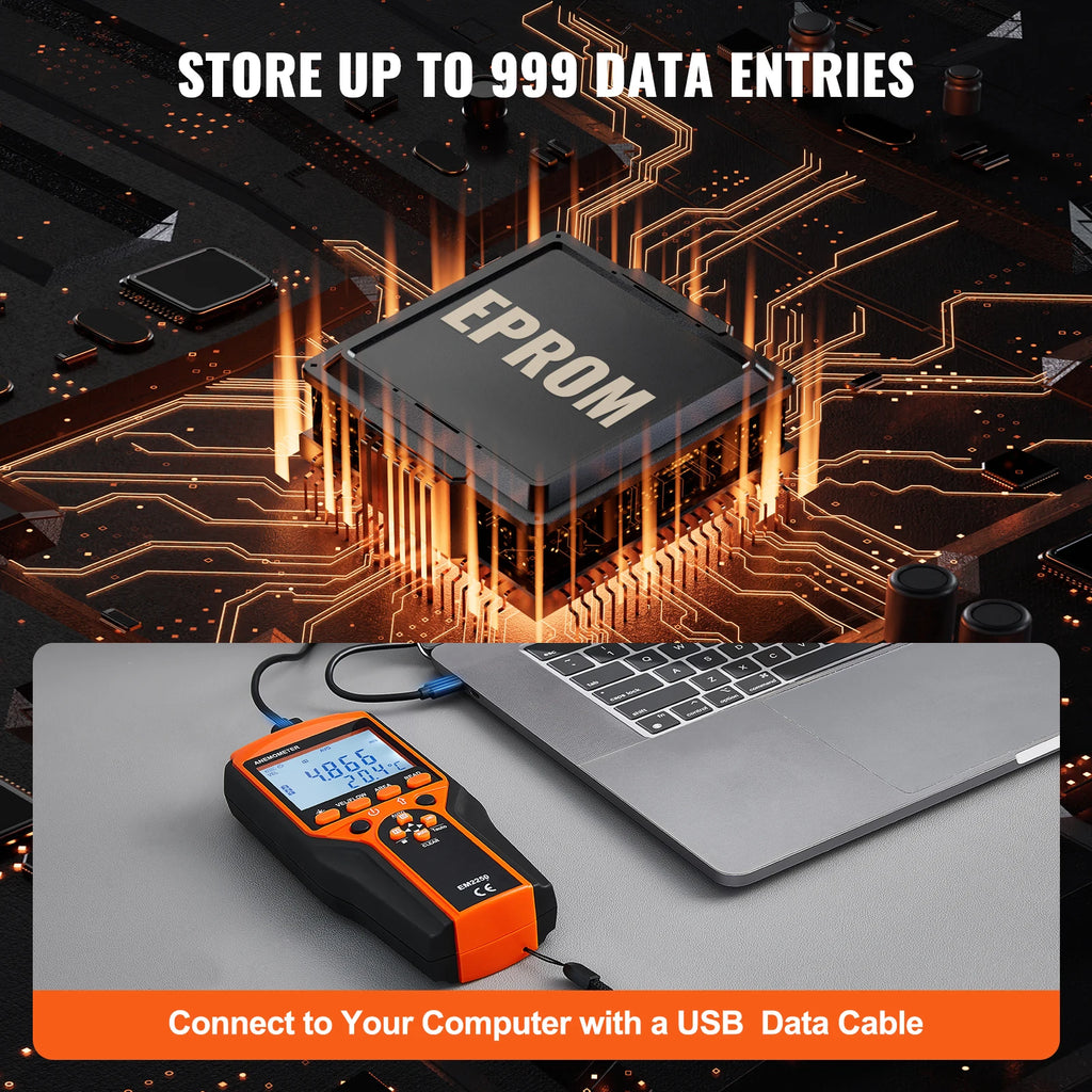 Анемометър EM2250 с отделна сонда и USB