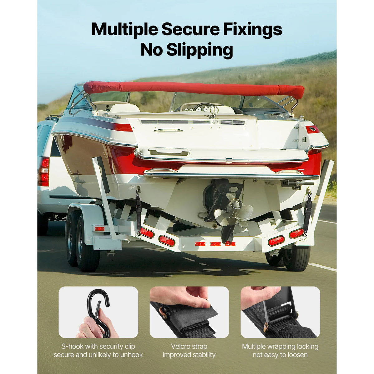 Регулируеми колани с тресчотка и S-куки, 2 броя