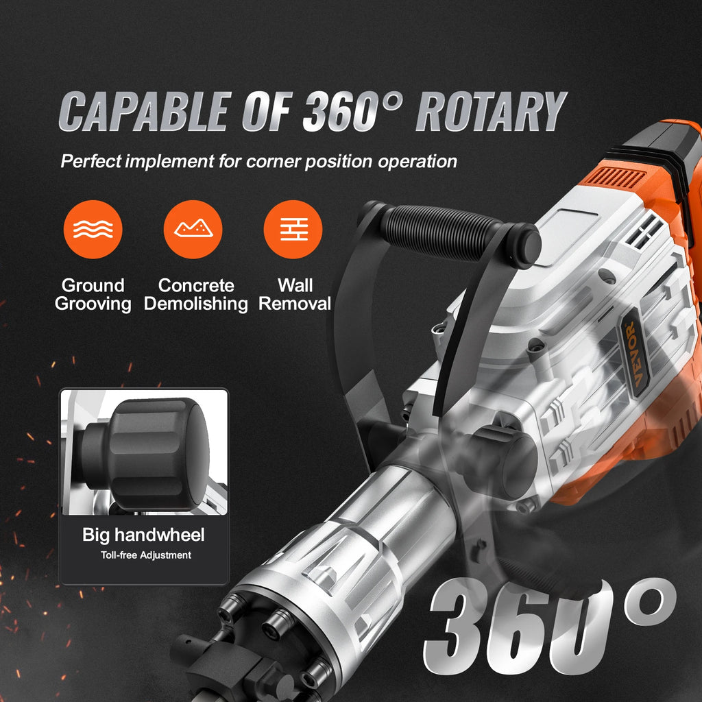 Електрически къртач 2 200 или 3 500 W с длета, 110 V