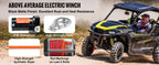 Електрическа лебедка 12 V за ATV, тягово усилие около 1,58 т