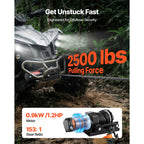 Лебедка за ATV 12 V, тягово усилие 1,13 или 1,58 т