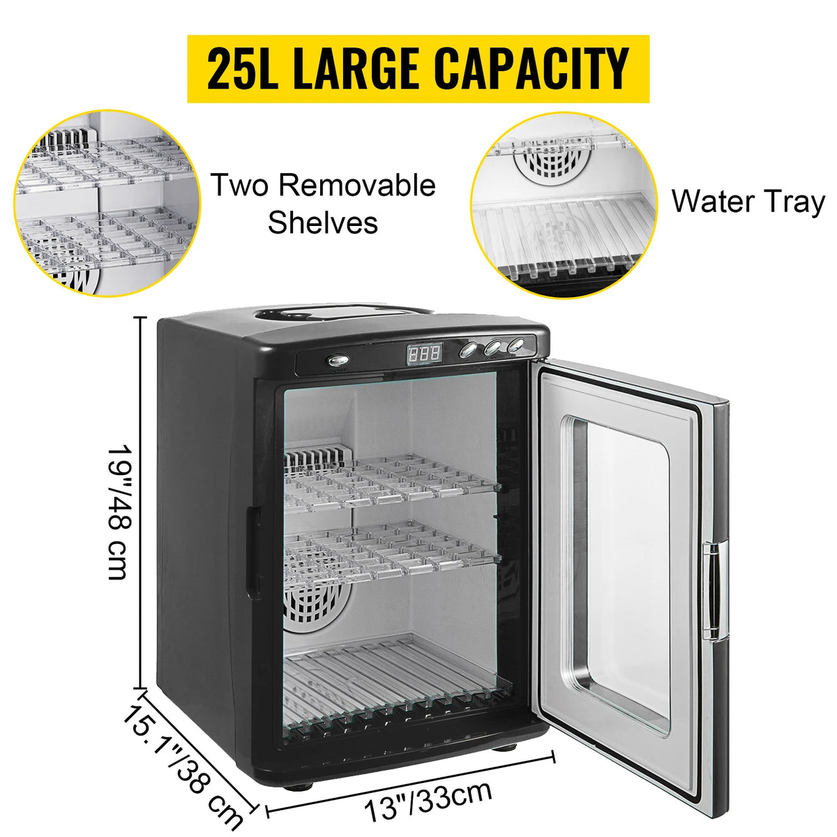 Инкубатор за влечуги 25 л, 5–60 °C, 110 V/12 V