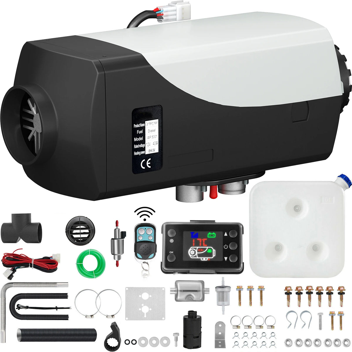 Дизелов въздушен отоплител 8 kW, 12 V с LCD