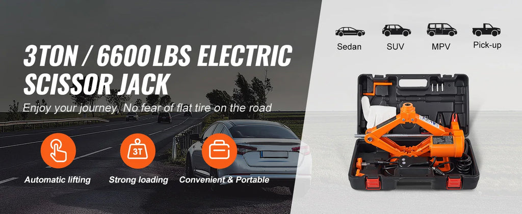 Електрически автомобилен крик 3 или 5 т, 12 V