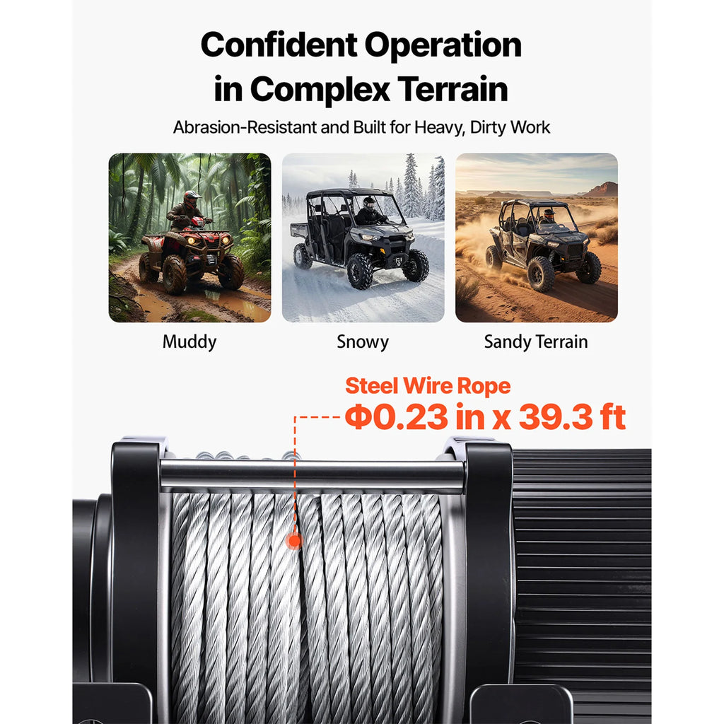Лебедка за ATV 12 V, тягово усилие около 2,04 т