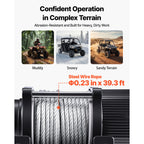 Лебедка за ATV 12 V, тягово усилие около 2,04 т