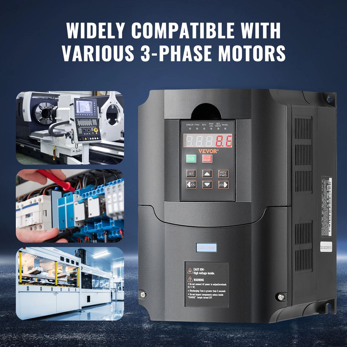 Честотен инвертор 220 V, 0,75 или 7,5 kW