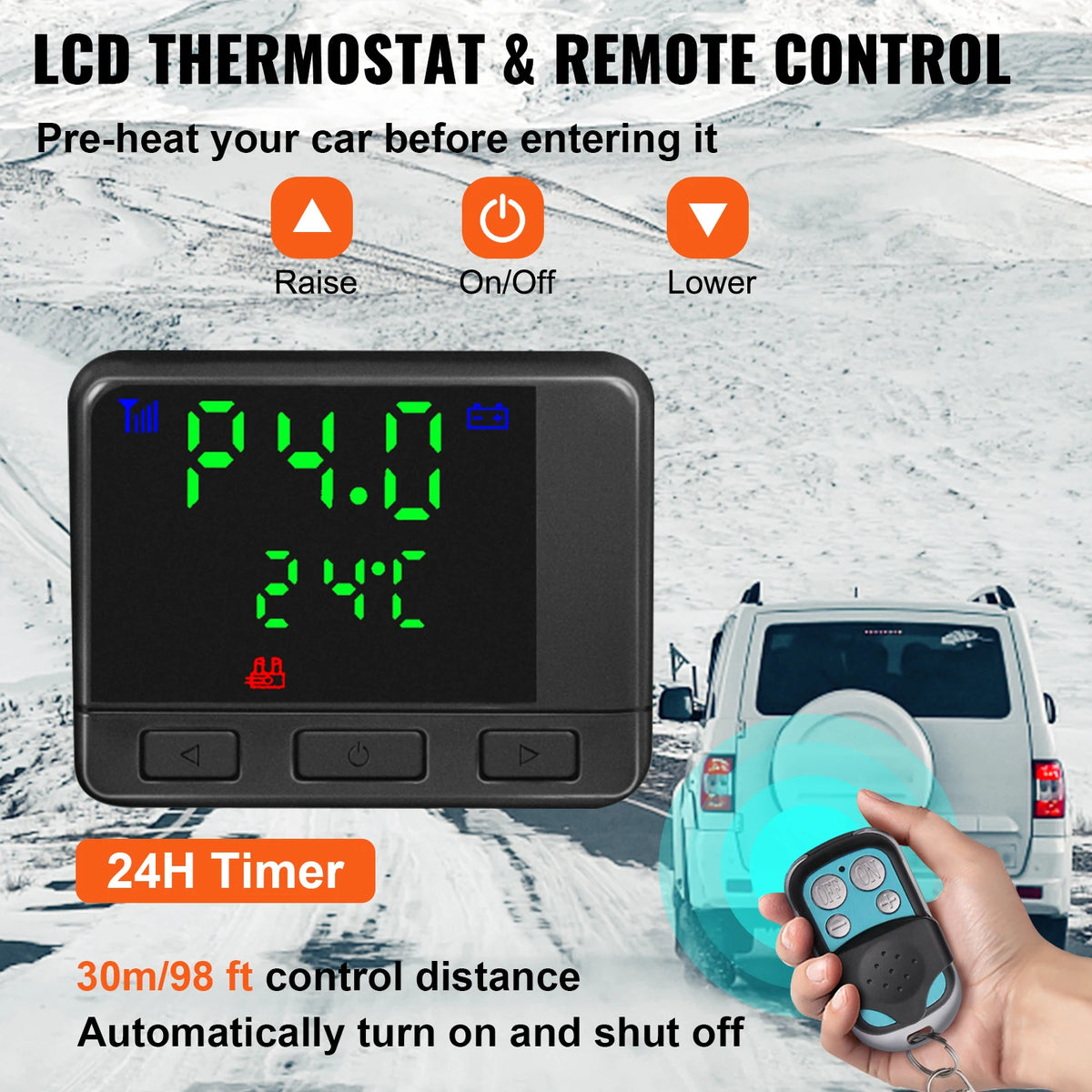 Дизелов отоплител 12 V, клас 8 kW, с LCD управление
