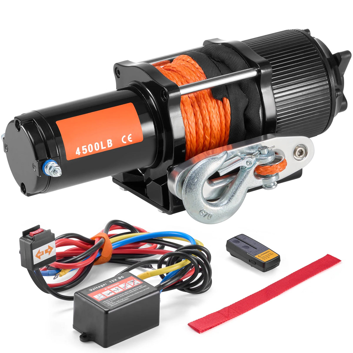 Лебедка ATV/UTV с тяга 2,04 т, 12 V, въже 11,88 м