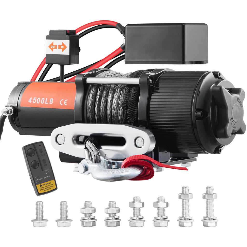 Електрическа лебедка 12 V, тягово усилие около 2,04 т