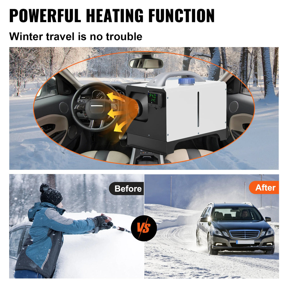 Дизелов отоплител 12 V, клас 8 kW, с LCD управление