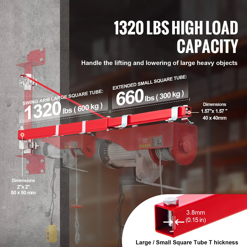 Въртящо рамо за телфер HHDB-300/600KG, 180°