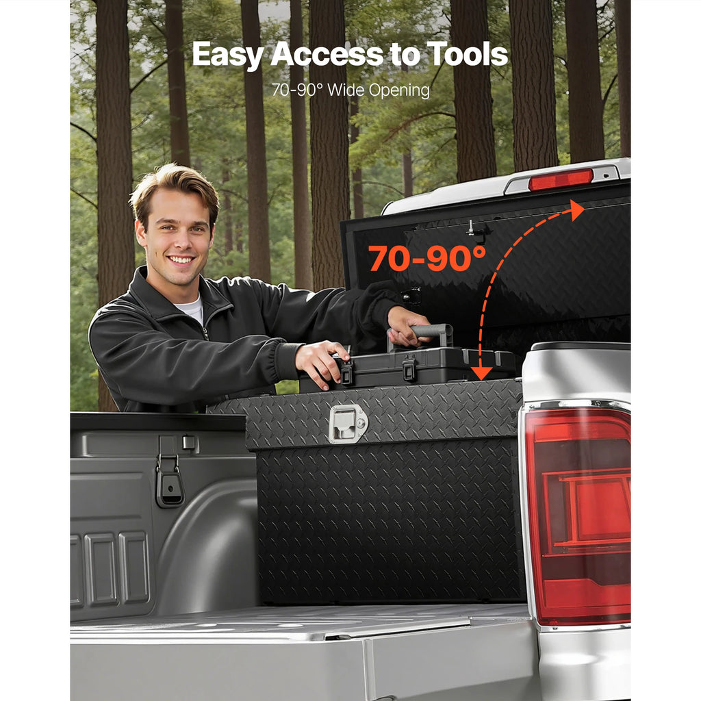 Алуминиева напречна кутия за пикап, черна