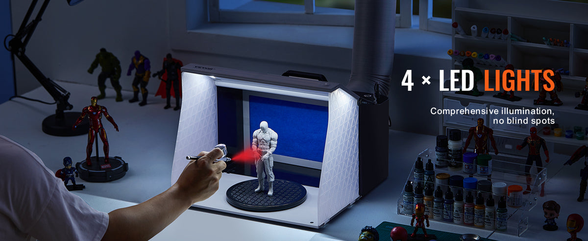 Кабина за боядисване с аерограф AH310, 4 LED лампи