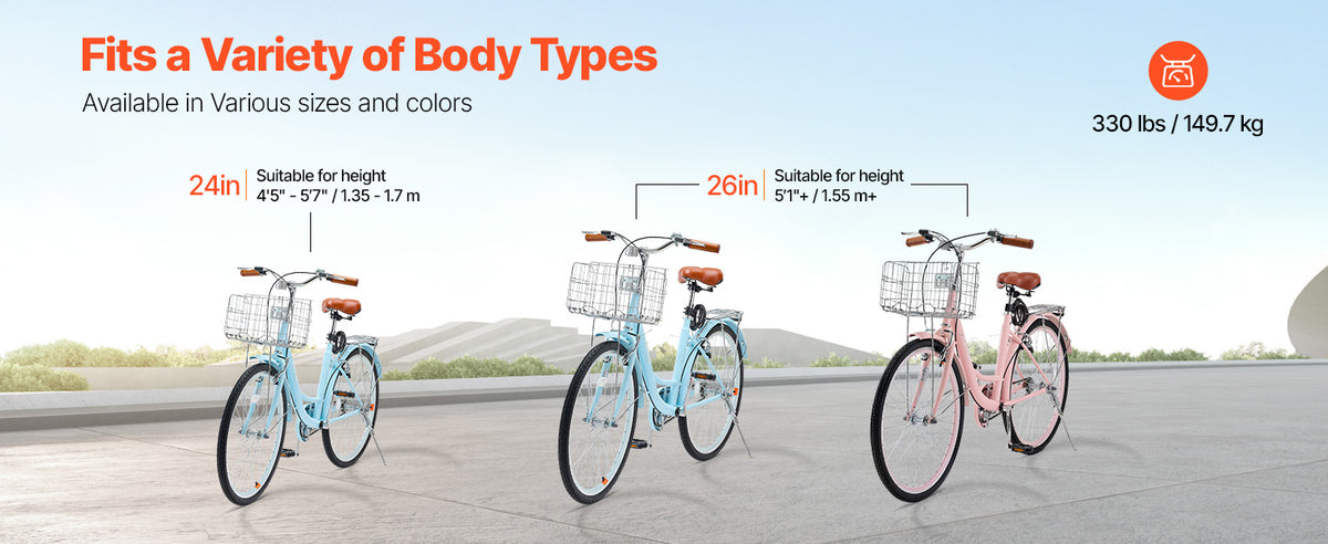 Градски велосипед Cruiser, 24″ или 26″, 7 скорости