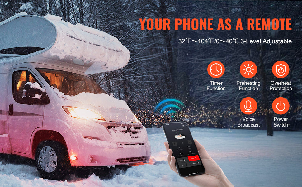 Дизелов отоплител 12/24 V с Bluetooth и CO сигнализация