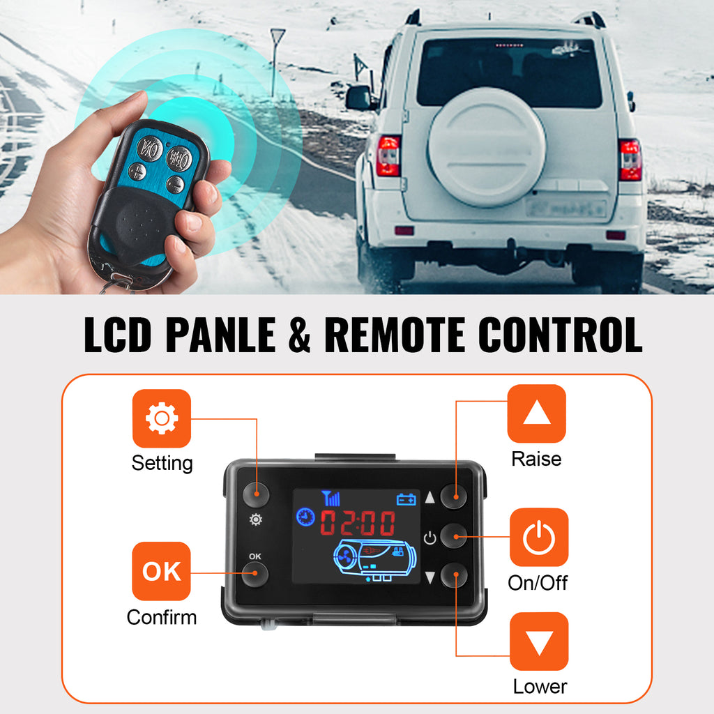 Дизелов въздушен отоплител 12 V с LCD управление