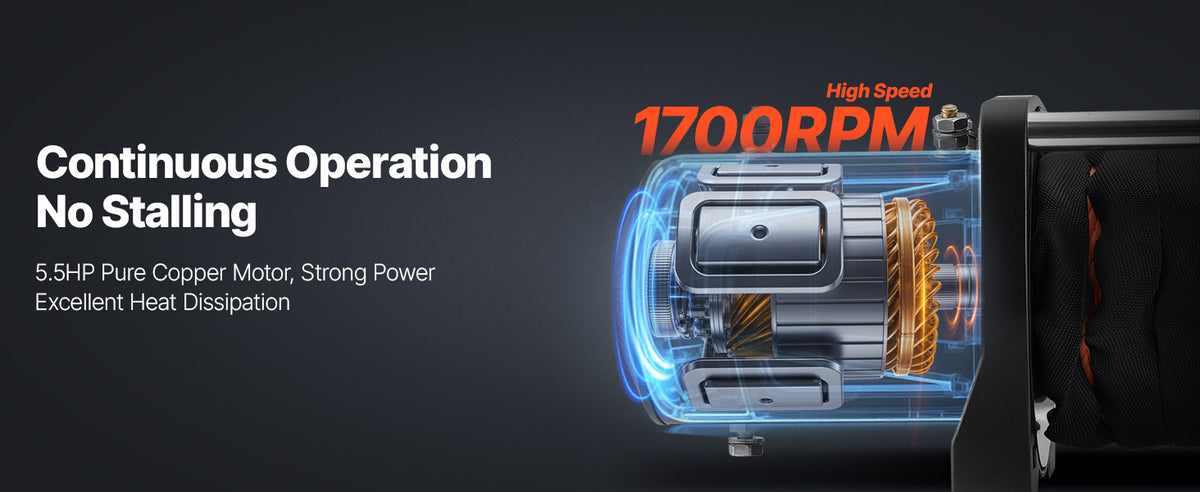 Електрическа лебедка 12 V, тягово усилие около 5,44 т