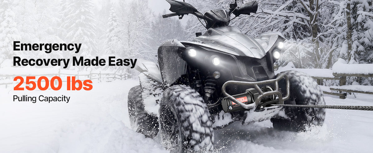 Лебедка за ATV 12 V, тягово усилие 1,13 или 1,58 т