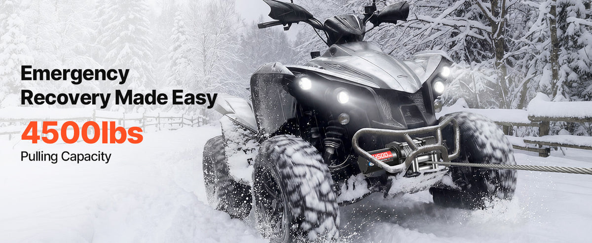 Лебедка за ATV 12 V, тягово усилие около 2,04 т