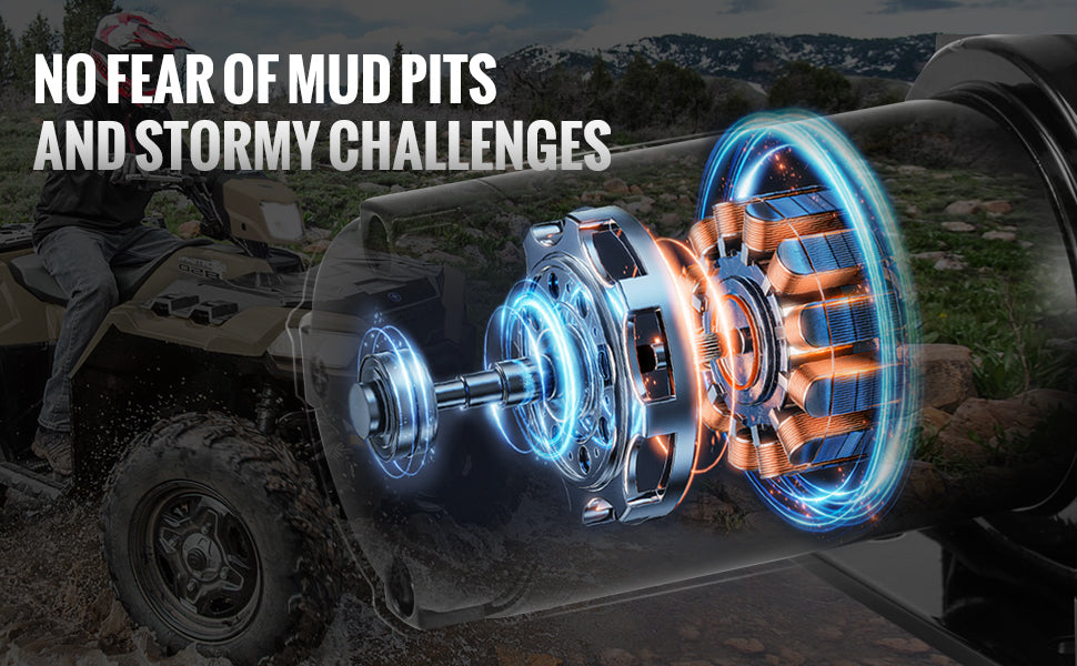Електрическа лебедка 12 V за ATV, тягово усилие около 1,58 т