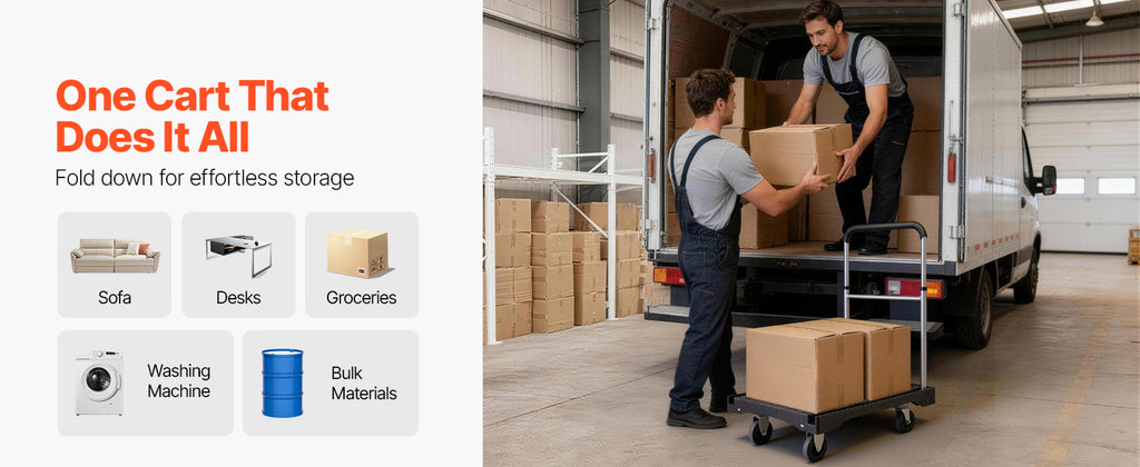 Сгъваема платформена количка 149,7 кг, 680 × 495 мм