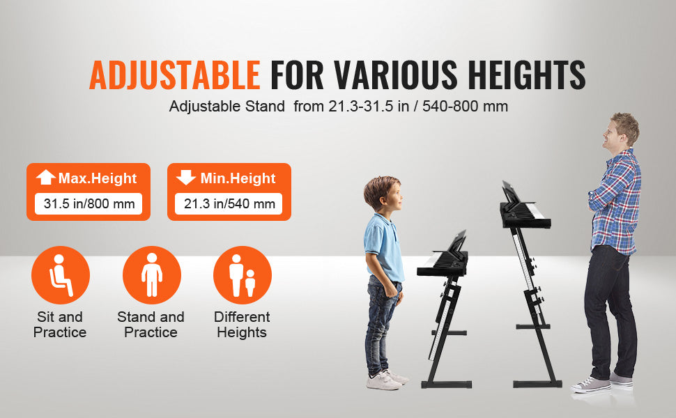 Сгъваемо пиано BX-20 с 88 клавиша и стойка