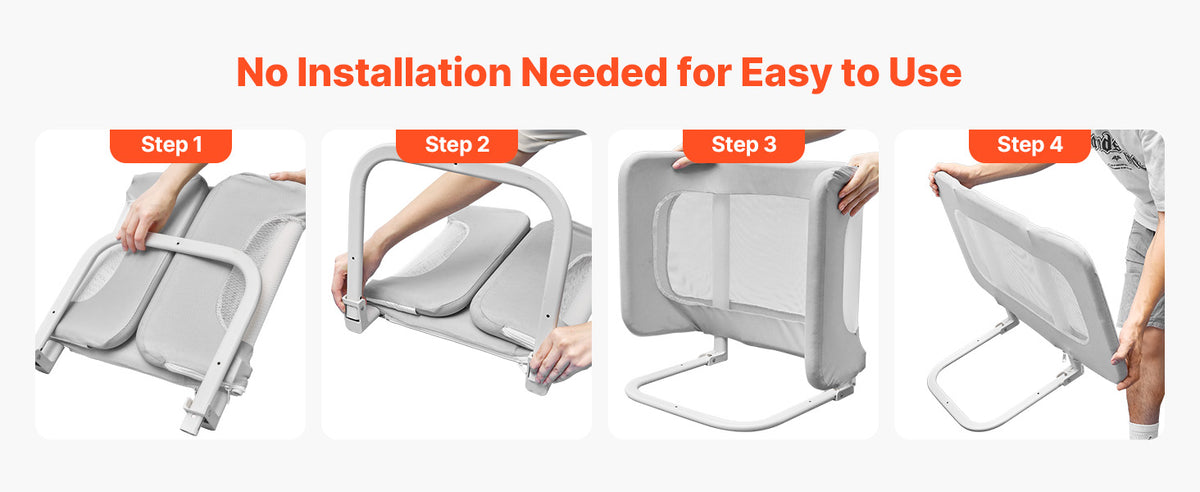 Сгъваема предпазна преграда за детско легло