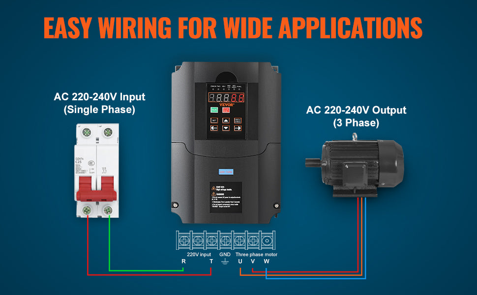 Честотен инвертор 220 V, 0,75 или 7,5 kW