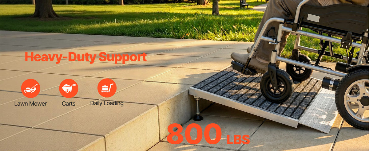 Алуминиева рампа за праг с регулируема платформа