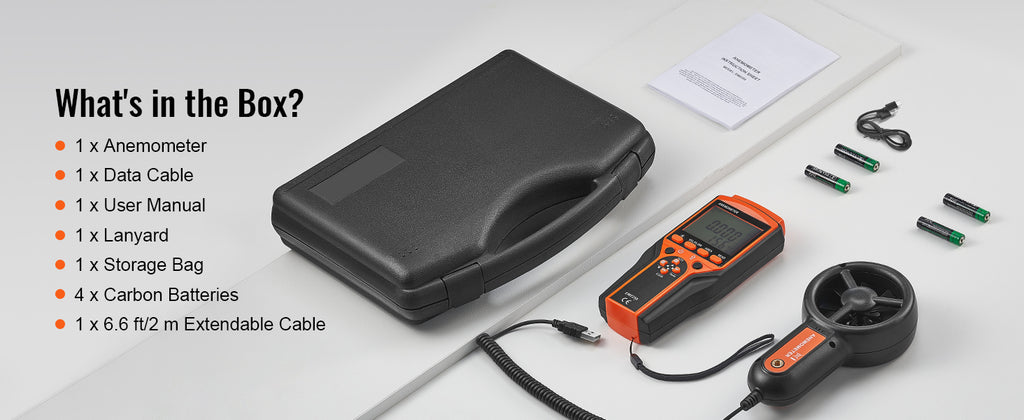 Анемометър EM2250 с отделна сонда и USB